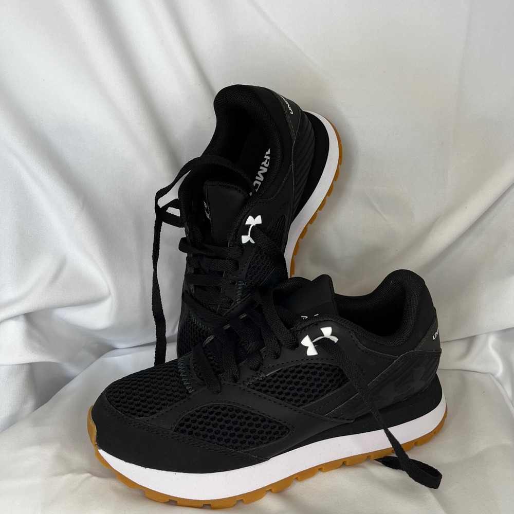 Under Armour Kids Black Running Shoes‎ Athletic Sneakers Size Little Kids 3 - Picture 3 of 5